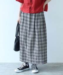 bulle de savon | △ちぢみCHECK　 ギャザースカート(スカート)