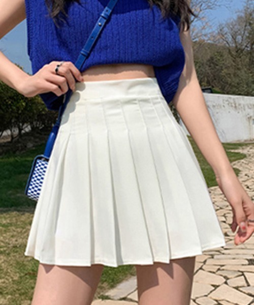 Miniministore（ミニミニストア）の「【新サイズ追加】ボックスプリーツスカート ミニスカート黒（スカート・レディース・グレー/ブラウン/ブラック/ライトブラウン/ホワイト/ダークグレー/ミント・M/XL/L/S）」の9枚目の写真