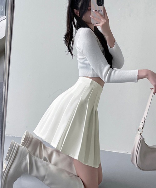 Miniministore（ミニミニストア）の「【新サイズ追加】ボックスプリーツスカート ミニスカート黒（スカート・レディース・グレー/ブラウン/ブラック/ライトブラウン/ホワイト/ダークグレー/ミント・M/XL/L/S）」の10枚目の写真