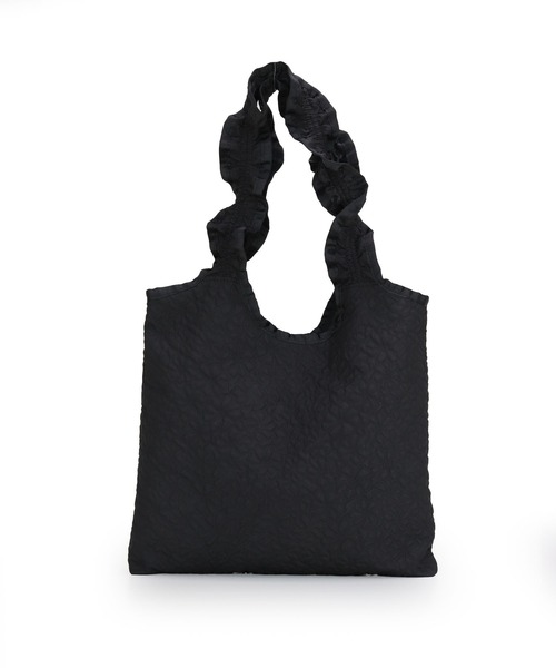 T・S・L（ティーエスエル）の「【T・S・L】ギャザーハンドルミニトートバッグ 1241-426-1（トートバッグ・レディース・ブラック/アイボリー/ライトグリーン・FREE）」の4枚目の写真