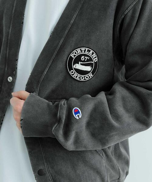 Champion（チャンピオン）の「Champion　RW Sweat Cardigan Z014（カーディガン/ボレロ・メンズ・ブラック/ネイビー/グリーン/グレー・LARGE/MEDIUM）」の16枚目の写真