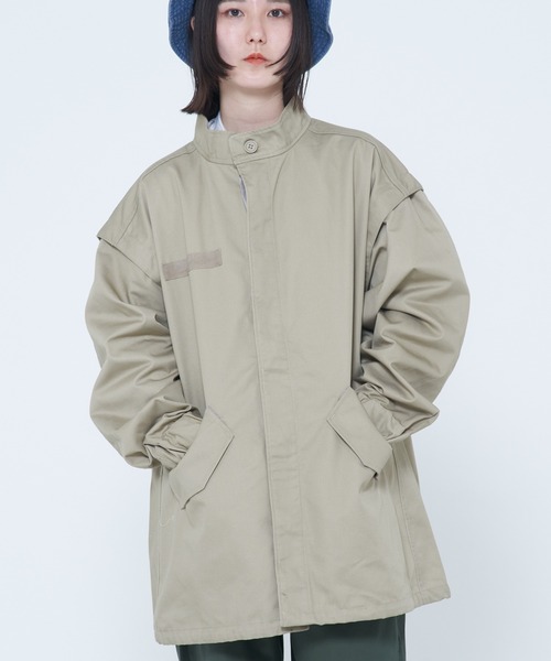 CORISCO（コリスコ）の「ツイル ２WAYミリタリージャケット(M1)（ミリタリージャケット・メンズ・ベージュ/ネイビー/オリーブ/ブラック/アイボリー・X-LARGE/LARGE/MEDIUM）」の3枚目の写真