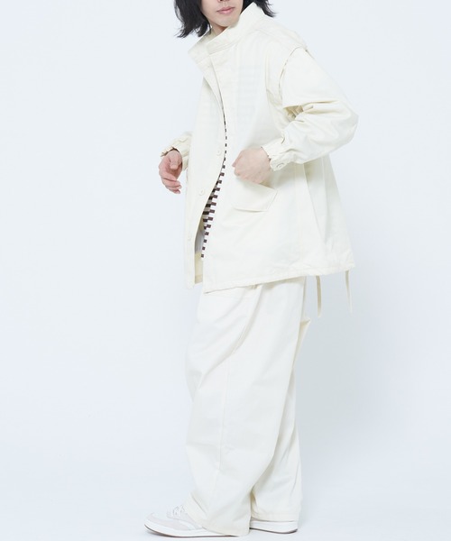 CORISCO（コリスコ）の「ツイル ２WAYミリタリージャケット(M1)（ミリタリージャケット・メンズ・ベージュ/ネイビー/オリーブ/ブラック/アイボリー・X-LARGE/LARGE/MEDIUM）」の20枚目の写真