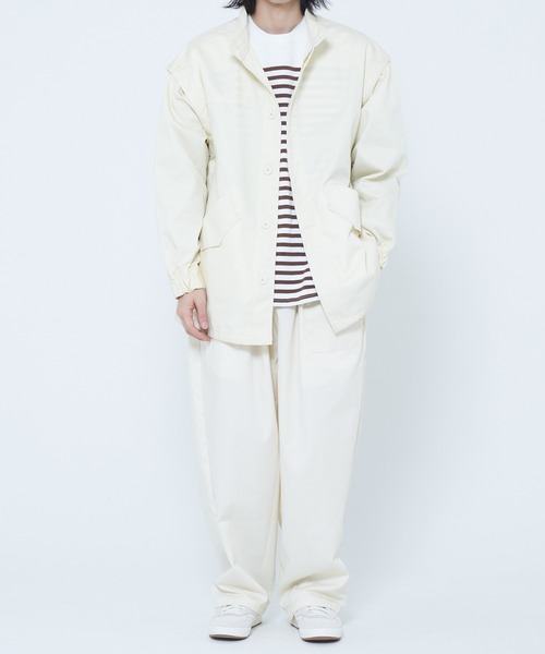 CORISCO（コリスコ）の「ツイル ２WAYミリタリージャケット(M1)（ミリタリージャケット・メンズ・ベージュ/ネイビー/オリーブ/ブラック/アイボリー・X-LARGE/LARGE/MEDIUM）」の22枚目の写真