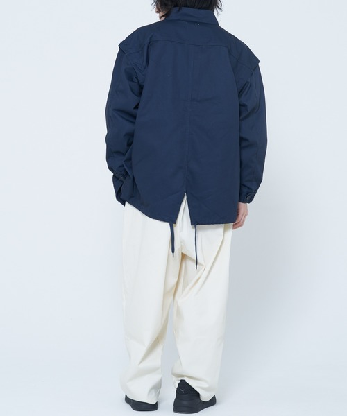 CORISCO（コリスコ）の「ツイル ２WAYミリタリージャケット(M1)（ミリタリージャケット・メンズ・ベージュ/ネイビー/オリーブ/ブラック/アイボリー・X-LARGE/LARGE/MEDIUM）」の13枚目の写真