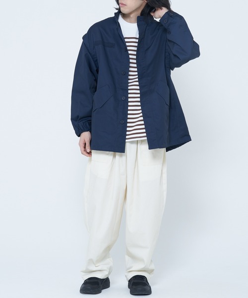 CORISCO（コリスコ）の「ツイル ２WAYミリタリージャケット(M1)（ミリタリージャケット・メンズ・ベージュ/ネイビー/オリーブ/ブラック/アイボリー・X-LARGE/LARGE/MEDIUM）」の12枚目の写真