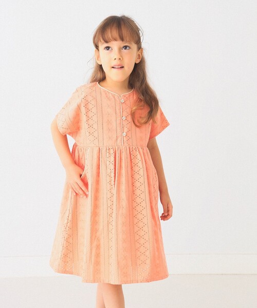 BEAMS mini(ビームスミニ)の「BEAMS mini / パンチング レース ワンピース 24SS(90~150cm)(ワンピース・キッズ・パープル系その他4/レッド系その他・100/90/150/140/130/120/110)」の3枚目の写真