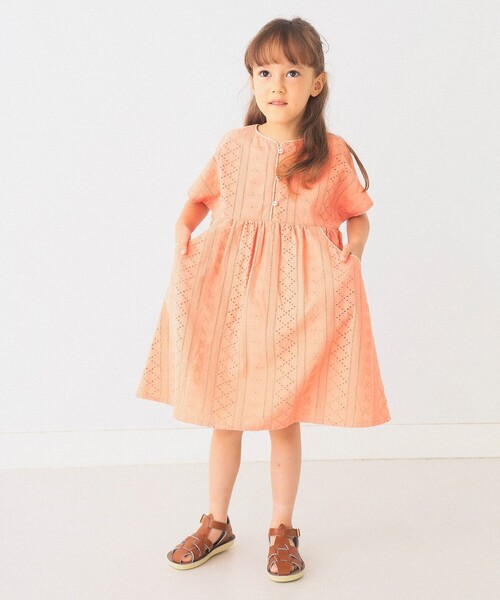 BEAMS mini(ビームスミニ)の「BEAMS mini / パンチング レース ワンピース 24SS(90~150cm)(ワンピース・キッズ・パープル系その他4/レッド系その他・100/90/150/140/130/120/110)」の4枚目の写真