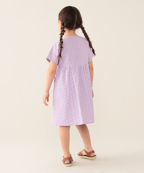 BEAMS mini(ビームスミニ)の「BEAMS mini / パンチング レース ワンピース 24SS(90~150cm)(ワンピース・キッズ・パープル系その他4/レッド系その他・100/90/150/140/130/120/110)」の8枚目の写真
