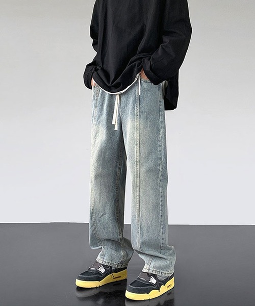 セール】【BENDER TOKYO】センターシーム セミワイドストレート デニム