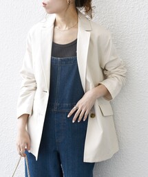 SHIPS any（シップス エニィ）の「SHIPS any:〈手洗い可能〉リネン ミックス テーラード オーバー ジャケット（テーラードジャケット）」