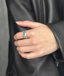 SILVER BULLET | 『SBLT』ユニセックス 925シルバー フェザーデザイン リング(リング)