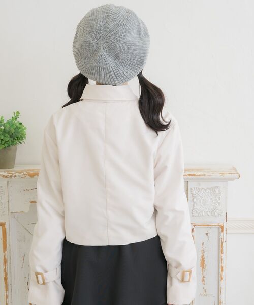 ems excite（エムズエキサイト）の「ボウタイショートトレンチ（トレンチコート・レディース・ブラック/ライトベージュ/ナチュラル・FREE）」の11枚目の写真