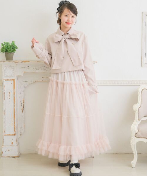 ems excite（エムズエキサイト）の「ボウタイショートトレンチ（トレンチコート・レディース・ブラック/ライトベージュ/ナチュラル・FREE）」の22枚目の写真