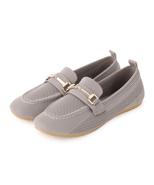 SHOO・LA・RUE（シューラルー）の「◆ニットローファー（ドレスシューズ・レディース・サンドベージュ/ナチュラル/ブラック・35/45）」の3枚目の写真