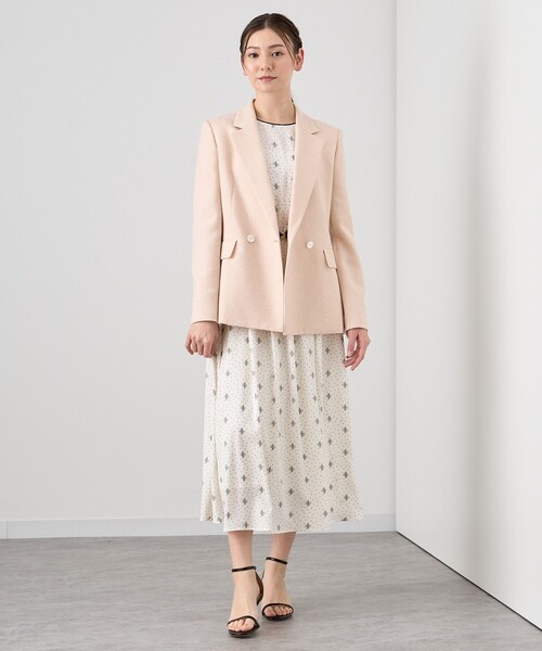【美品】ANAYI アナグラムミックスドットクルー ワンピース 38 美品】ANAYI アナグラムミックスドットクルー ワンピース 38
