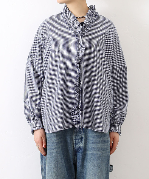 未使用【journal standard luxe】ギンガムフリルブラウス JOURNAL STANDARD LUXE（ジャーナルスタンダード ラックス）の