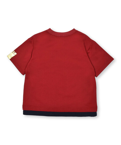 WASK（ワスク）の「【抗菌防臭】裾レイヤード風マウンテンロゴ天竺Tシャツ(100~160cm)（Tシャツ/カットソー・キッズ・ボルドー/ブルー・150cm/120cm/160cm/130cm/140cm/110cm/100cm）」の8枚目の写真