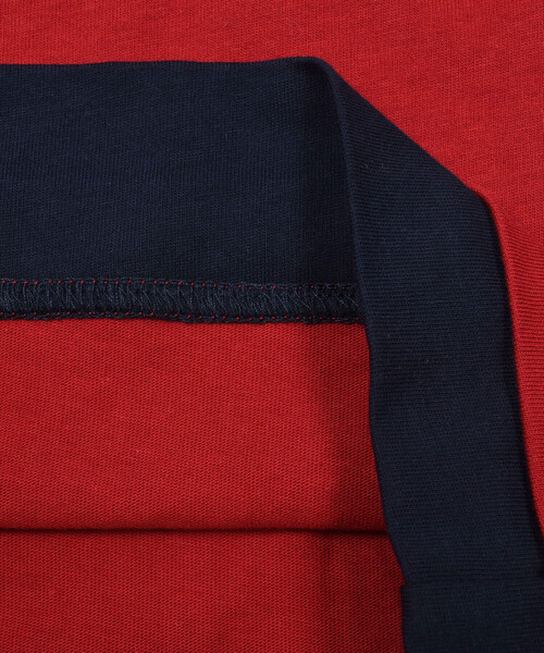 WASK（ワスク）の「【抗菌防臭】裾レイヤード風マウンテンロゴ天竺Tシャツ(100~160cm)（Tシャツ/カットソー・キッズ・ボルドー/ブルー・150cm/120cm/160cm/130cm/140cm/110cm/100cm）」の18枚目の写真