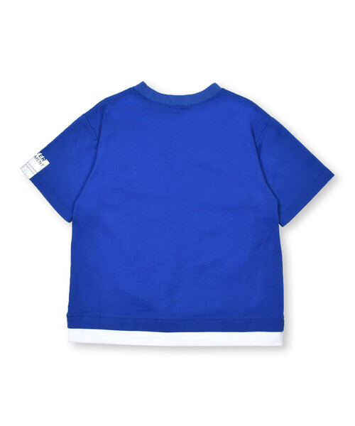 WASK（ワスク）の「【抗菌防臭】裾レイヤード風マウンテンロゴ天竺Tシャツ(100~160cm)（Tシャツ/カットソー・キッズ・ボルドー/ブルー・150cm/120cm/160cm/130cm/140cm/110cm/100cm）」の9枚目の写真