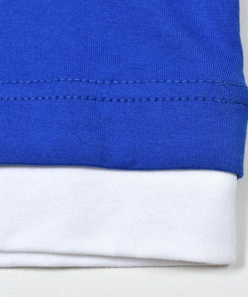 WASK（ワスク）の「【抗菌防臭】裾レイヤード風マウンテンロゴ天竺Tシャツ(100~160cm)（Tシャツ/カットソー・キッズ・ボルドー/ブルー・150cm/120cm/160cm/130cm/140cm/110cm/100cm）」の12枚目の写真