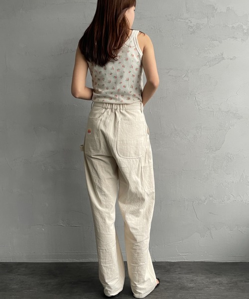 WEB限定】[JEMORGAN/ジェーイーモーガン] TCワッフル 花柄タンクトップ