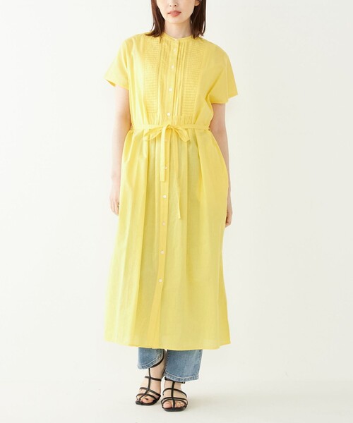 【セール】SHIPS Colors:〈洗濯機可能〉コットン タック ジョイント シャツワンピース◇（シャツワンピース）｜SHIPS Colors（シップス カラーズ）