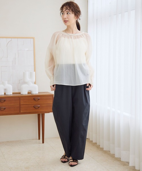 LEPSIM（レプシィム）の「コットンカーブパンツ　109608（その他パンツ・レディース・アイボリー/ベージュ/カーキ/ブラック・FREE）」の8枚目の写真