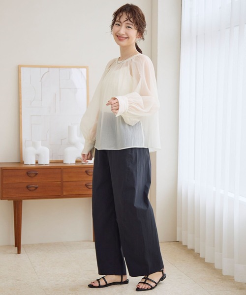 LEPSIM（レプシィム）の「コットンカーブパンツ　109608（その他パンツ・レディース・アイボリー/ベージュ/カーキ/ブラック・FREE）」の10枚目の写真