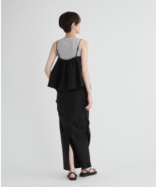 emmi(エミ)の「クロップドアメスリタンクトップ(タンクトップ・レディース・バーガンディー/ライトベージュ/ブラック/グレー・FREE)」の9枚目の写真