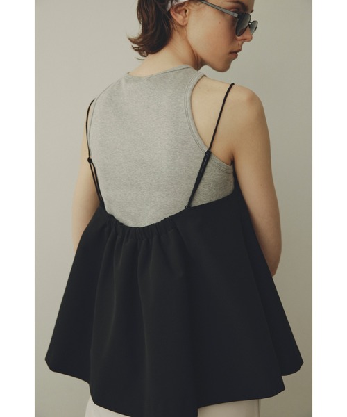 emmi(エミ)の「クロップドアメスリタンクトップ(タンクトップ・レディース・バーガンディー/ライトベージュ/ブラック/グレー・FREE)」の6枚目の写真