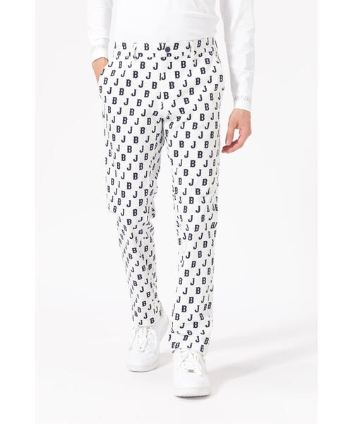 新品Jack Bunny(ジャックバニー) ロングパンツ 総柄プリントツイル素材 Jack Bunny!!（ジャックバニー）の「【Jack Bunny!!】ストレッチ