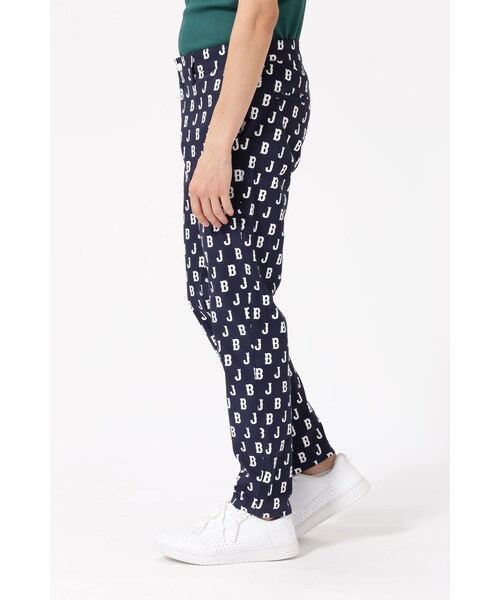 JACK BUNNY!! ロゴプリントパンツ Jack Bunny!! 【新品】ジャックバニー パンツ 白×シルバー