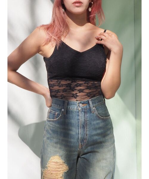 EVRIS（エヴリス）の「シアーレースキャミソール（キャミソール・レディース・ブラック/グリーン/ホワイト・FREE）」の15枚目の写真