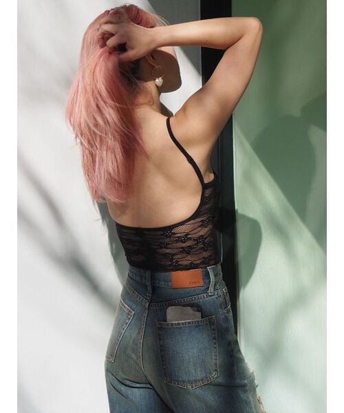 EVRIS（エヴリス）の「シアーレースキャミソール（キャミソール・レディース・ブラック/グリーン/ホワイト・FREE）」の12枚目の写真