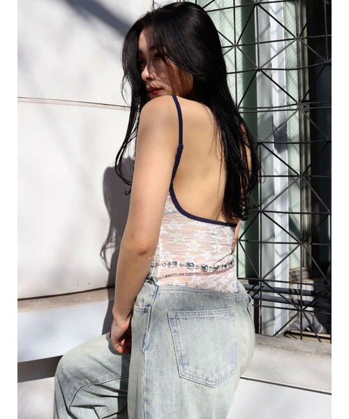 EVRIS（エヴリス）の「シアーレースキャミソール（キャミソール・レディース・ブラック/グリーン/ホワイト・FREE）」の18枚目の写真