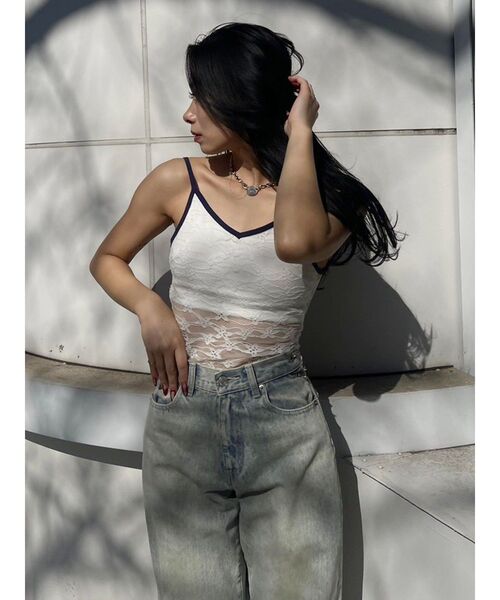 EVRIS（エヴリス）の「シアーレースキャミソール（キャミソール・レディース・ブラック/グリーン/ホワイト・FREE）」の20枚目の写真