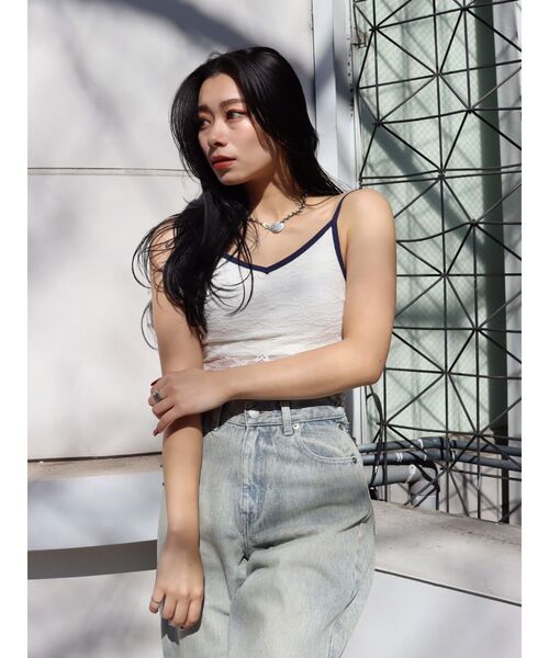 EVRIS（エヴリス）の「シアーレースキャミソール（キャミソール・レディース・ブラック/グリーン/ホワイト・FREE）」の21枚目の写真