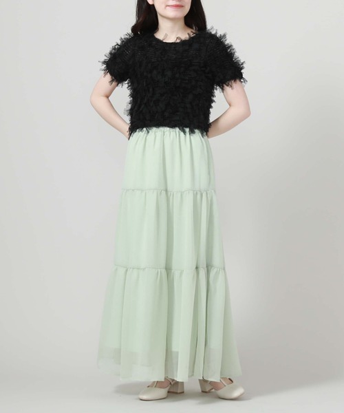archives（アルシーヴ）の「ラメ楊柳ティアードスカート（スカート・レディース・ブルー/オフホワイト/ブラック/グリーン・MEDIUM）」の19枚目の写真