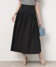 OPAQUE.CLIP | カーブ切替ギャザーフレアスカート【洗濯機洗い可】(スカート)