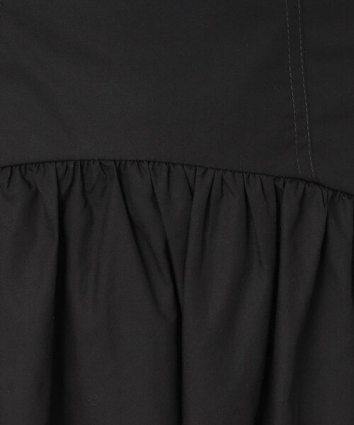 OPAQUE.CLIP（オペークドットクリップ）の「◆《美人百花掲載》カーブ切替ギャザーフレアスカート【洗濯機洗い可】（スカート・レディース・グリーン/ブラック・40/38/36）」の6枚目の写真