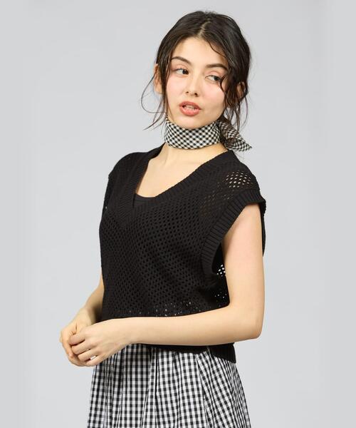 【セール】WV38 PULLOVER メッシュニットベスト（シャツ/ブラウス）｜To b. by agnes b.（トゥービーバイアニエスベー）