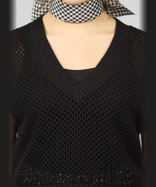 【セール】WV38 PULLOVER メッシュニットベスト（シャツ/ブラウス）｜To b. by agnes b.（トゥービーバイアニエスベー）