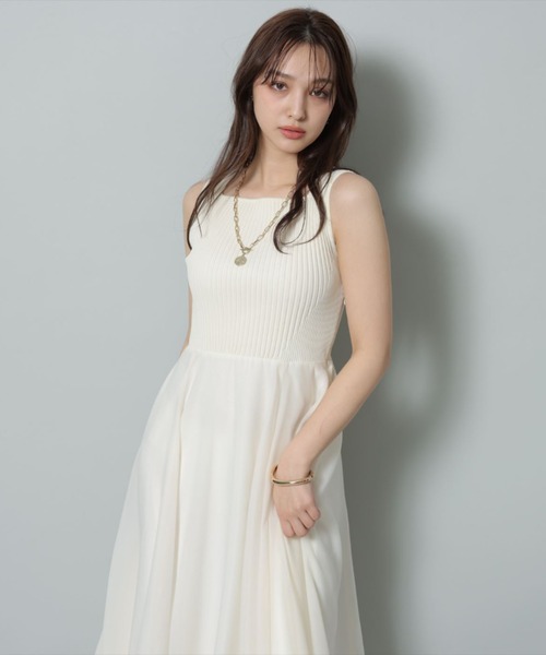 美品　Rirandture バックレースアップドッキングワンピース Apuweiser-riche - *Rirandture*バックレースアップドッキング