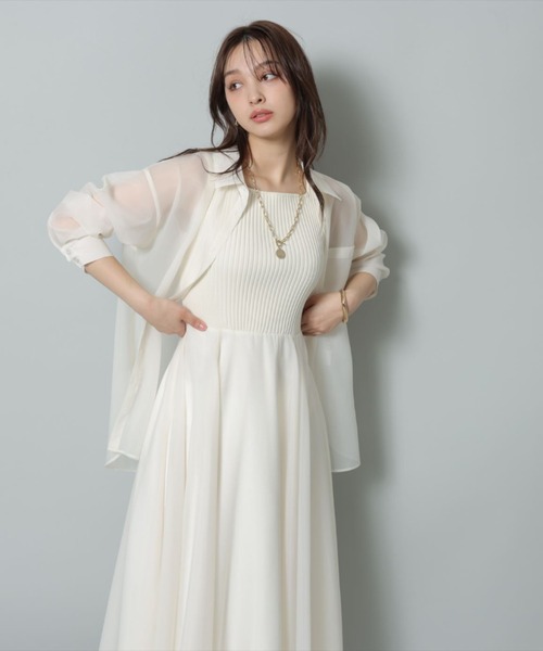 美品　Rirandture バックレースアップドッキングワンピース Apuweiser-riche - *Rirandture*バックレースアップドッキング