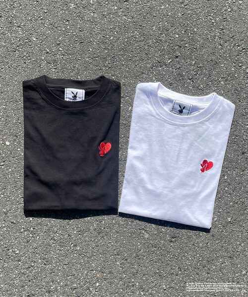 PLAYBOY(プレイボーイ)の「【SEQUENZ(シークエンズ)】PB 2-PACK S/S TEE / 2枚組セット パック Tシャツ ワンポイント 刺繍 半袖(Tシャツ/カットソー・メンズ・その他1/その他2・MEDIUM/LARGE/X-LARGE)」の2枚目の写真