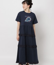 レトロロゴティアードワンピース