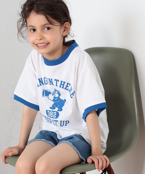 FOUND GOOD(ファウンドグッド)の「リンガーTシャツ(Tシャツ/カットソー・キッズ・ブラック/ブルー系5/レッド系5・110cm/120cm/130cm/140cm/150cm)」の1枚目の写真