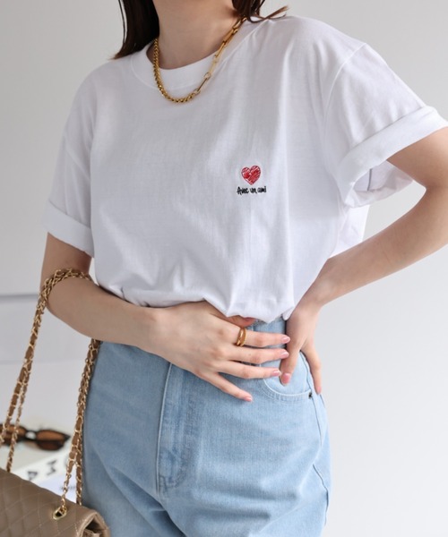 sakishimatokyo(サキシマトーキョー)の「ワンポイント/バックプリントロゴTシャツ(Tシャツ/カットソー・レディース・オフホワイト/ブラック系その他/ピンク/ブラック/ホワイト/ベージュ/ブラック系その他2・FREE)」の2枚目の写真
