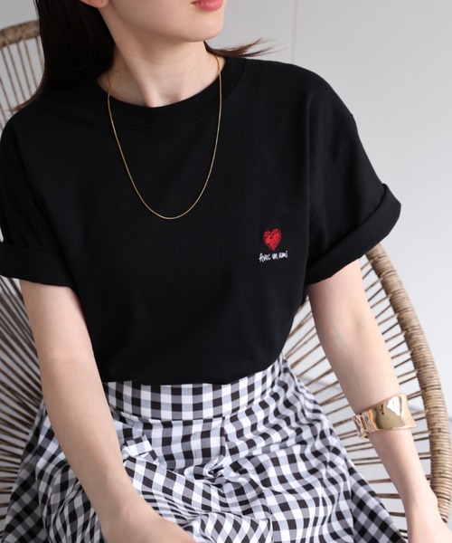 sakishimatokyo(サキシマトーキョー)の「ワンポイント/バックプリントロゴTシャツ(Tシャツ/カットソー・レディース・オフホワイト/ブラック系その他/ピンク/ブラック/ホワイト/ベージュ/ブラック系その他2・FREE)」の5枚目の写真